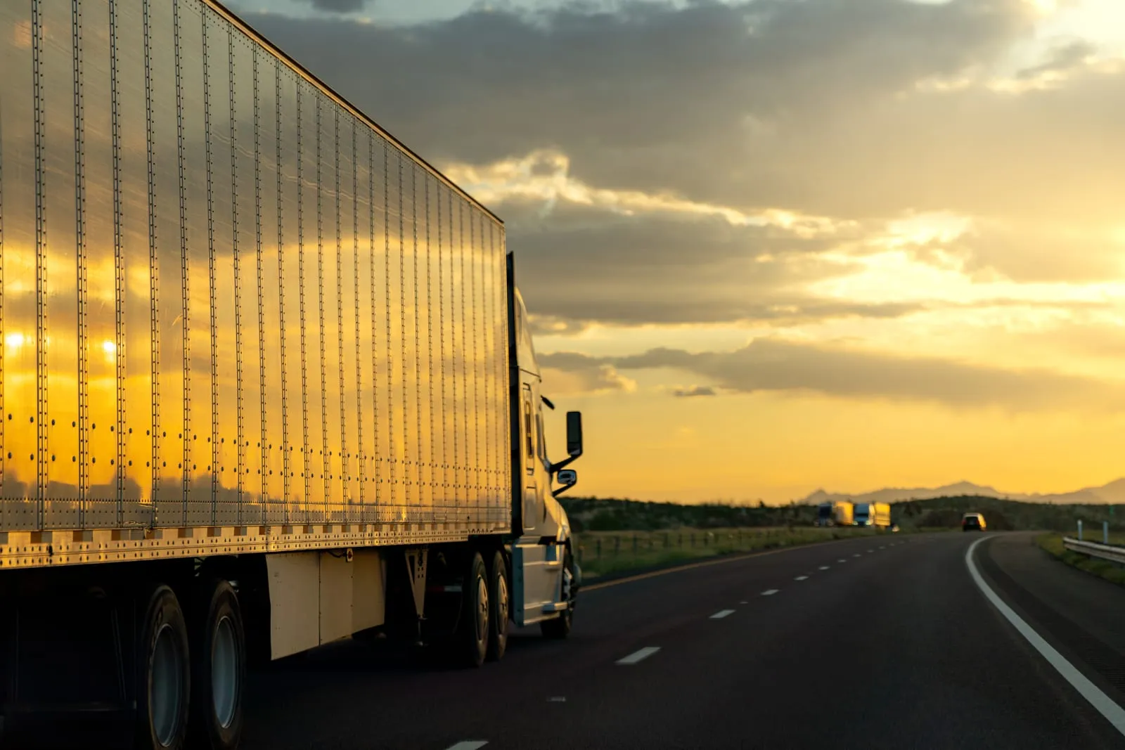 Semi truck on the highway