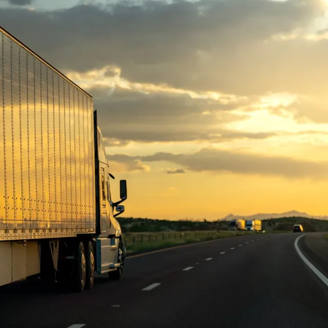Semi truck on the highway