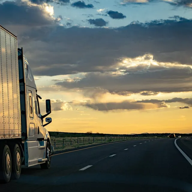 Semi truck on the highway